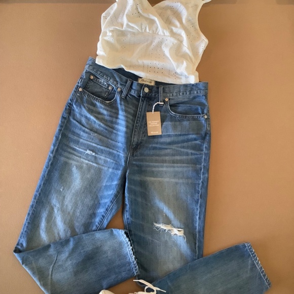 Madewell Rigid high waist slightly distressed jeans - Picture 3 of 16